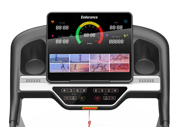 Endurance SuperStar Treadmill console with digital display and workout programs
